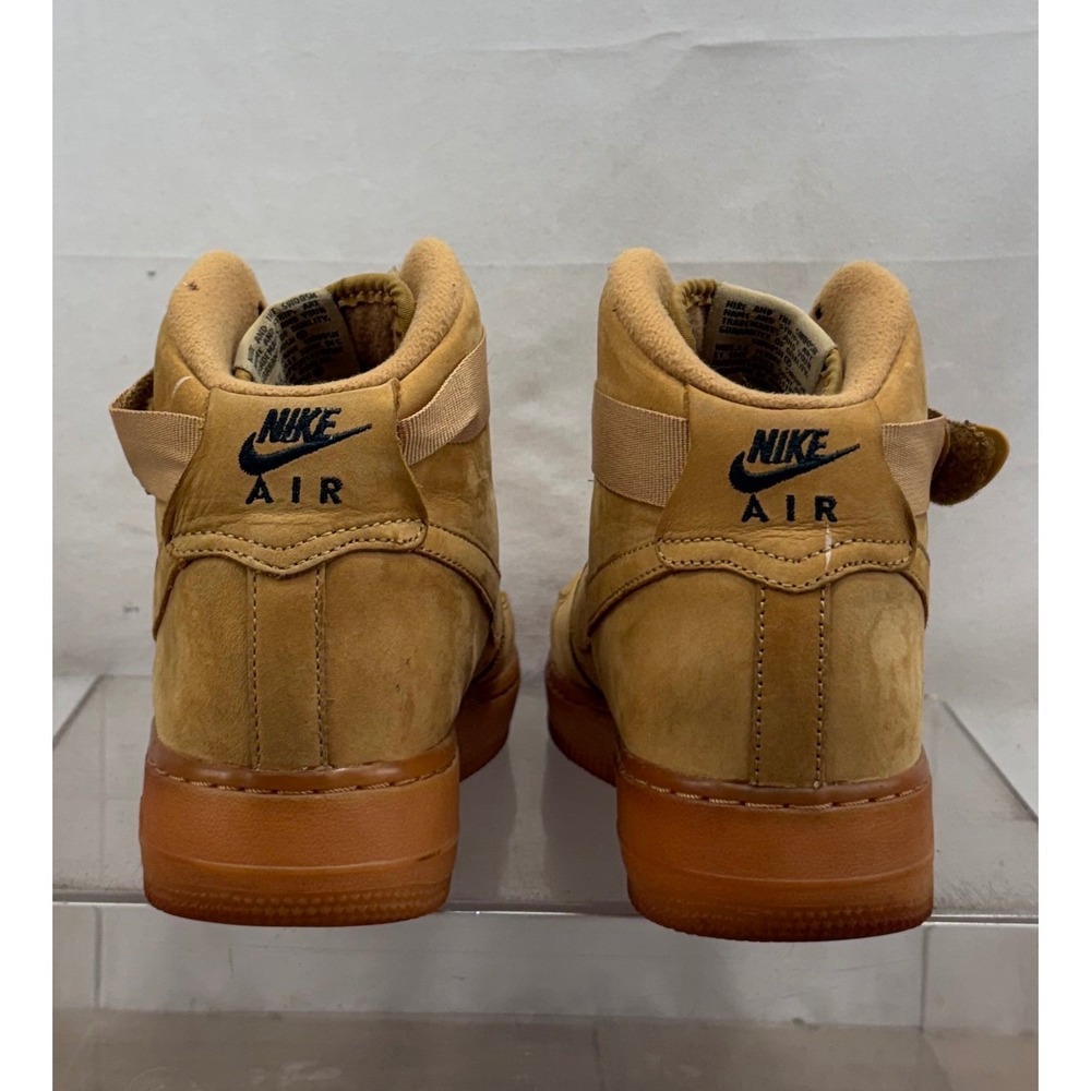 Nike Air Force 1 High Top Shoes Kids 6.5Y Wheat Gum Sole Casual Sneakers - Picture 4 of 10